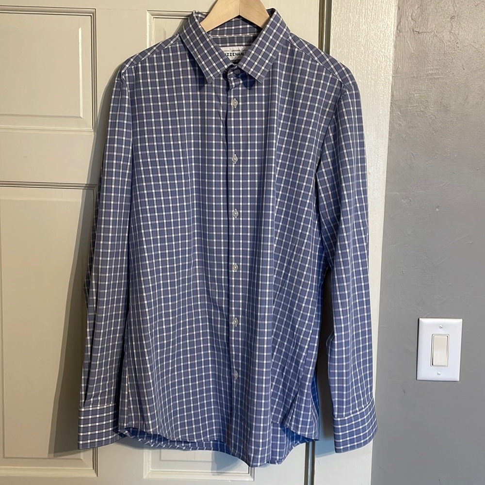 XL blue Mizzen+Main dress shirt